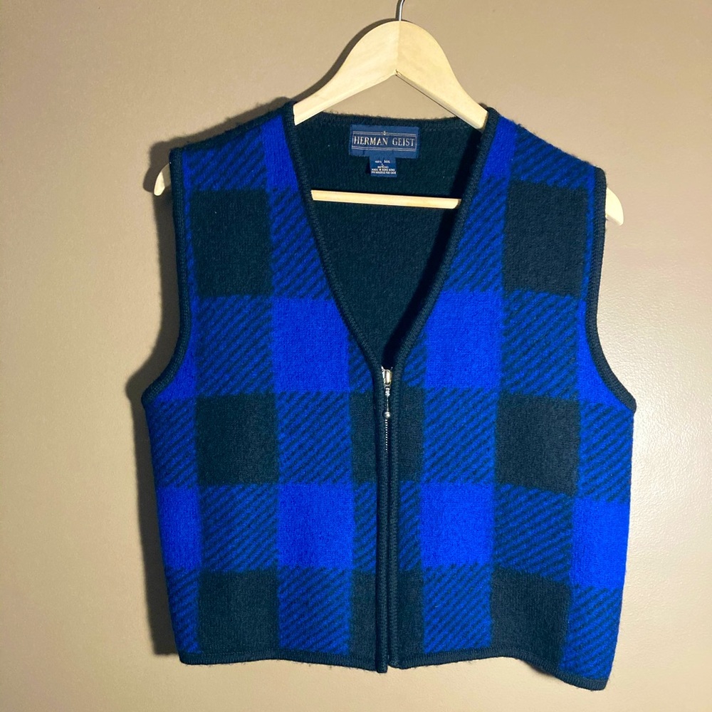 Herman Geist grandpa sleeveless wool jacket